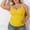 Yellow, variant on BUIGTTKLOP Plus Size Workout Tank Tops for Women Sleeveless Shirts Square Neck Ribbed Knit Going out Tops Stretchy Slim Fitted Baisc Tees