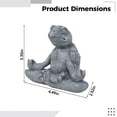 thumbnail image 3 of Meditating Turtle Statue, Resin Zen Yoga Animal Figurine in Lotus Position, Realistic Meditative Sculpture, 4.5 x 2.5 x 3.3 in / 11.4 x 6.4 x 8.5 cm Home Garden Decor, Gifts for Women, Mom, 3 of 5