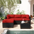 thumbnail image 6 of Snubbull 9 Pcs Outdoor Patio Cushion Covers with 4 Size, Waterproof & Zippered, Red, 6 of 7