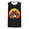 thumbnail image 4 of BXINGOHAI Mens Sleeveless Tank Tops Workout Gym Muscle Shirts Palm Tree Vintage Hawaiian Summer Beach T Shirts Black,XL, 4 of 5