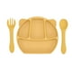 thumbnail image 1 of Plato de cena Placas de succión de silicona para bebés y niños pequeños Placa de succión para bebés con cuchara y tenedor de silicona Diseño dividido libre de BPA Apto para lavavajillas y microondas Meterk  Plato de cena, 1 of 7