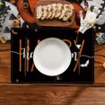 thumbnail image 4 of Smile 12x18 Inch Happy Halloween Placemats Set of 4 Black, 4 of 6