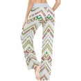 thumbnail image 5 of Women's Colorful Ethnic Pattern Pajama Pants, Casual Pajama Bottoms Lounge Pants Wide Leg, 5 of 7