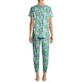 thumbnail image 4 of Secret Treasures Women's Plus Size Short Sleeve T-Shirt and Joggers Pajama Set, 4 of 6