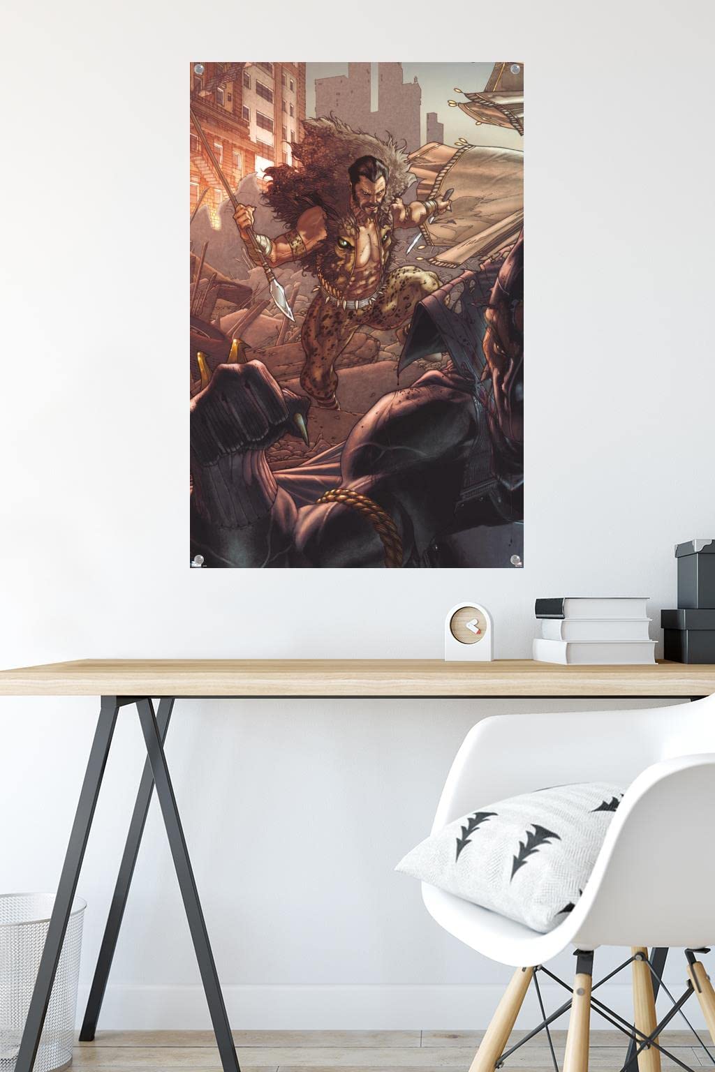 Marvel Kraven The Hunter - Black Panther: The Man Without Fear #519 Wall Poster with Pushpins, 22.375" x 34"