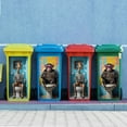 thumbnail image 5 of Wheelie Bin Stickers 2 Sheets Giraffe and Gorilla on Toilet Sticky Dustbin Stickers Decal 15in x 32in Waterproof Large Wraps for DIY Trash Cans Bins Driveway Garden Outdoor Indoor Patio Decor, 5 of 9