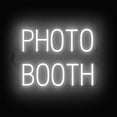 thumbnail image 1 of SpellBrite PHOTO BOOTH LED Sign for Business. 20.9" x 15" White PHOTO BOOTH Sign Has Neon Sign Look With Energy Efficient LED Light Source. Visible from 500+ Feet, 8 Animation Settings., 1 of 4