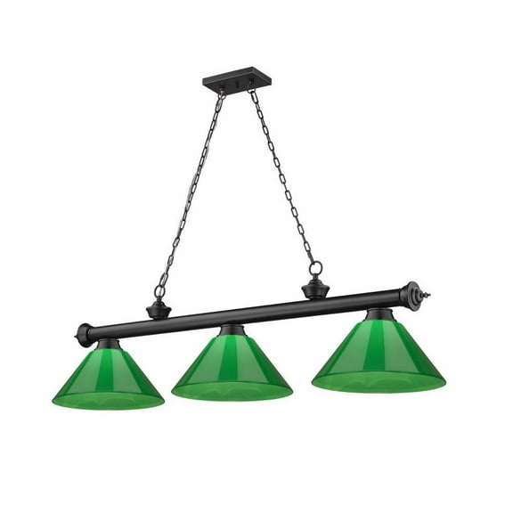 3 Light Billiard in Traditional and Classical Style-18.75 inches Tall and 14 inches Wide Bailey Street Home 372-Bel-4596684