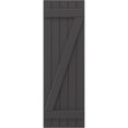 thumbnail image 5 of Ekena Millwork 17 1/2"W x 45"H Americraft Five Board (2 Batten) Exterior Real Wood Joined Board-n-Batten Shutters w/ Z-Bar (Per Pair), Shadow Mountain, 5 of 10