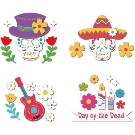 Day of The Dead Die Cuts for Card Making Carbon Steel Die Cuts Skeleton Cutting Dies Frame Stencils Scrapbooking Embossing Template Dies for Halloween Festivals Craft Gift Decor Photo DIY
