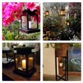thumbnail image 5 of Topchances Vintage Solar Outdoor Hanging Lanterns Waterproof LED Solar Powered Lamp, Black (2 Pack), 5 of 11