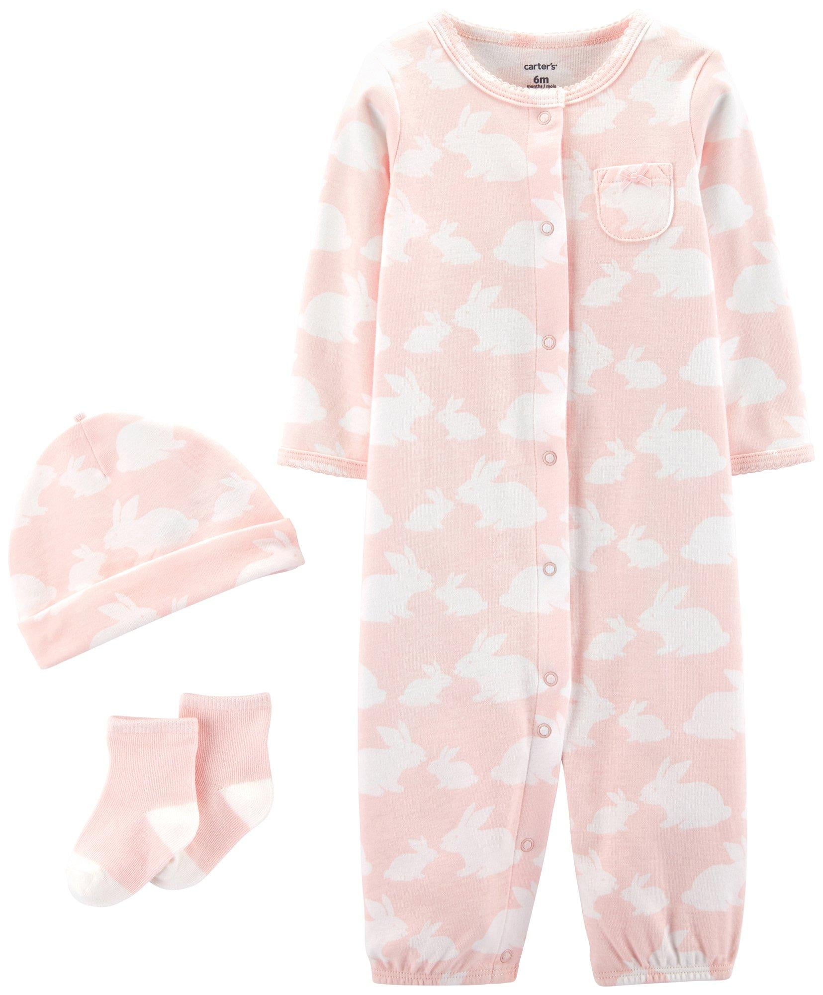 Carters Baby Girls 3-pc Baby Bunny Layette Set