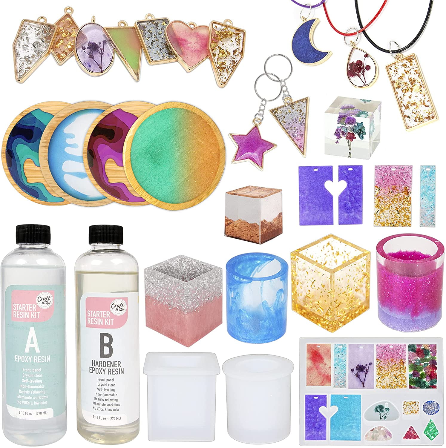 Craft It Up! Resin Kit by Creative Kids Complete Starter Jewelry