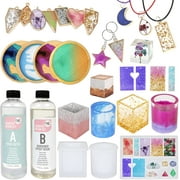 Resin Kit by Craft It Up! - Complete Starter Jewelry Making Resin Kit for Beginners - All Inclusive Craft Resin Starter Kit - Epoxy Resin Kit with Molds, Charms, Dyes & Dry Flowers Included - Gift Set