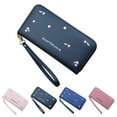 thumbnail image 2 of Womens Long Wallet Fashion Embroidery Flower Zipper Card Wallet Clutch Wallet, 2 of 4