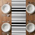 thumbnail image 6 of Black Grey Stripes Table Runner - 60 Inch Long, Kitchen Dining Table Runner Dresser Scarves, Simple Striped Lines Minimalist Modern Farmhouse Decor for Coffee Tables Wedding Party Banquet, 6 of 8