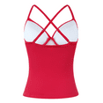 thumbnail image 2 of Hilor Womens Underwire Tankini Top Swimwear Twist V Neck Swimsuits Tummy Control Crossback Bathing Suits Top Only, 2 of 7