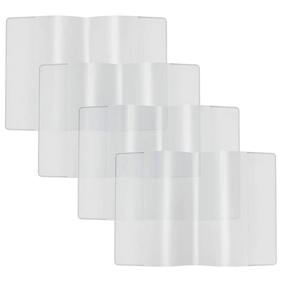 4-Piece Certificate Holder Set, Transparent Plastic Sleeves for Diplomas, Documents, Awards, And Presentations, Protective Covers for Office Or Event Display White
