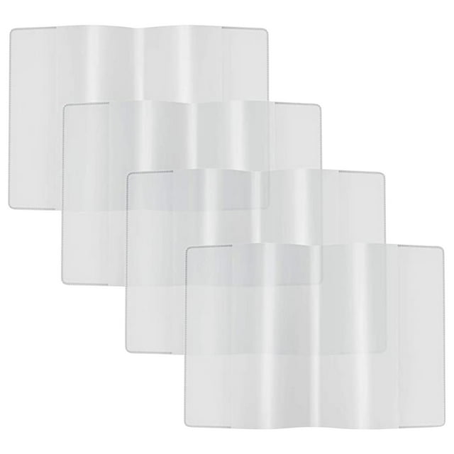 4-Piece Certificate Holder Set, Transparent Plastic Sleeves for Diplomas, Documents, Awards, And Presentations, Protective Covers for Office Or Event Display White