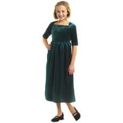 Rose Cottage Girls' Hunter Green Dress
