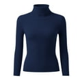 thumbnail image 3 of Women Thermal Top Long Sleeve turtle neck Undershirts Fitted Tops Fall Clothes Womens Business Casual Tops, 3 of 4