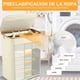 thumbnail image 4 of Cesto para Ropa Sucia, 150L Cesta de Lavandería plegable Gran Capacidad Cesto Con 3 bolsas de lavandería extraíbles, para Almacenamiento y Organización, Apto para lavadero, dormitorio, baño (blanco), 4 of 7