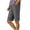 Gray, variant on Women High Waisted Cotton Shorts Elastic Waist Split Hem Knee Length Shorts with Pockets Solid Color Bermuda Straight Leg Shorts for Summer Work Black M