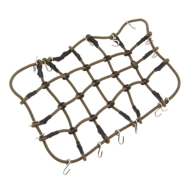 Rubber Band 110x190mm / 4.33x7.48 Inch. Luggage Net with Metal Hook for green