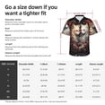 thumbnail image 5 of Honeii Flower Cat Couple Print Men’s Hawaiian Shirt,Classic Button-Down Short Sleeve Shirt, for Beach, Vacation, and Outdoor Activities,Medium, 5 of 7