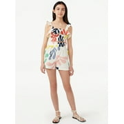 Free Assembly Girls Ruffle Bandeau and Shorts, 2-Piece Set, Sizes 4-18