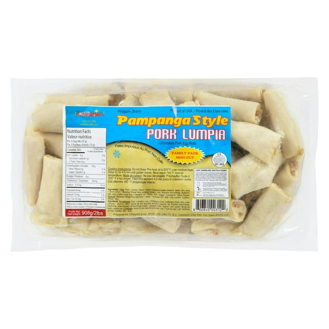 Napakasarap Pampanga Style Frozen Pork Lumpia SH Mini Cut 908g, 908g