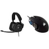 Corsair Void Elite Usb Carbon On Ear Headphones, Carbon & Corsair Scimitar Pro 17-Button Gaming Mouse, Black