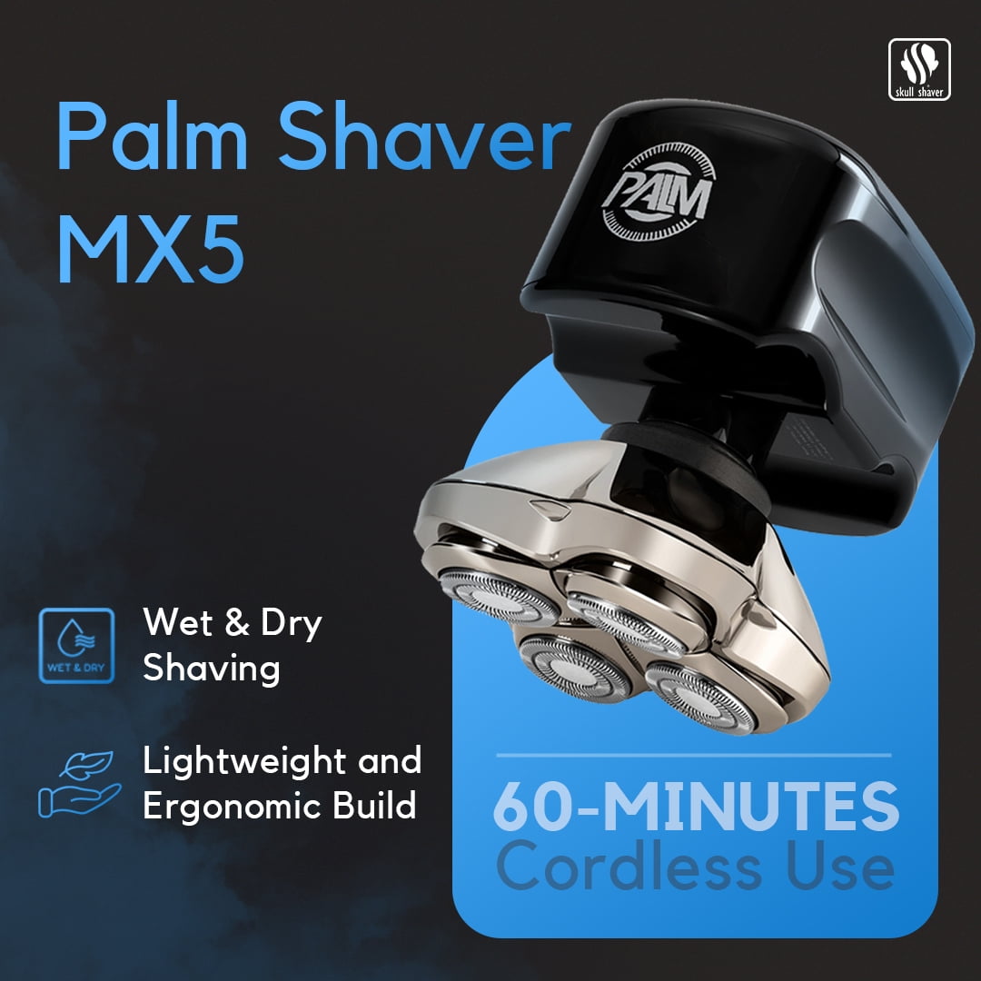 Skull Shaver スカルシェーバー PALM PRO MX5 シェーバー Palm MX5 Head & Face Shaver | 2025 Version | Upgraded with