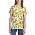 thumbnail image 3 of Wukai Pineapple Youth Unisex Short Sleeve T-Shirt for Boys, Girls, Teens, and Kids-Large, 3 of 7