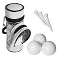 thumbnail image 1 of Balls and Tees Pouch Bag Storage Case Holder with 3 Balls and 3 Tees Set, 1 of 6