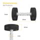 thumbnail image 3 of Par de Mancuernas Redondas Tayga 20LB Acero y Caucho, 3 of 4