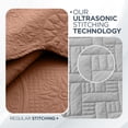thumbnail image 5 of Moonlight20015 3 Piece Quilt Set Lightweight Microfiber Bedspread Modern Floral Embossing Peach King, 5 of 9
