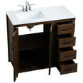 thumbnail image 3 of Elegant Decor Dean 36" Single Quartz Top Bathroom Vanity in Espresso, 3 of 15