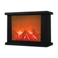 thumbnail image 1 of Fireplace Lanterns Decorative Flameless Portable Led Lantern Battery Operated and USB Operated 6 Hours Timer Included Indoor/Outdoor( No Heater Function Black Rectangle Size:11x4.7x8 Inch), 1 of 4
