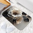thumbnail image 6 of 1pc White and Gold Flowers Absorbent Non-Slip Bathroom Thickened Flannel Rug Decor,Soft,Quick Drying,Suitable For Indoor/outdoor Use,Bathrooms,Bedrooms,Kitchens,Terrace,Laundry Rooms,16"x24", 6 of 9