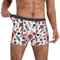 thumbnail image 2 of Salouo Red Blue Leaves Print Men's Boxer Briefs,Breathable Underwear Elastic Waistband Briefs for Men -XX-Large, 2 of 8