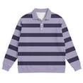 thumbnail image 5 of Dwelliawo Mens Long Sleeve Polo Shirts Golf Colorful Henley Shirt Collared Big and Tall Casual Tshirts Heavyweight Button Up Waffle Shirts Purple Pink L, 5 of 5