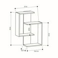 thumbnail image 3 of Ada Home Decor Furniture 25.2" 3 Tier Anthracite Wendy Modern Wall Shelf, 3 of 3