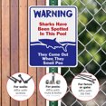 thumbnail image 4 of Swimming Pool Sign, Sharks Have Been Spotted in This Pool, Pool Rules,, 4 of 8