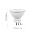 thumbnail image 1 of Minifoco LED MR11 GU4, lámpara halógena de bajo voltaje CA/CC 12V 3W COB, luz blanca cálida de alto brillo, reemplazo de 20W 50W, 1 of 4