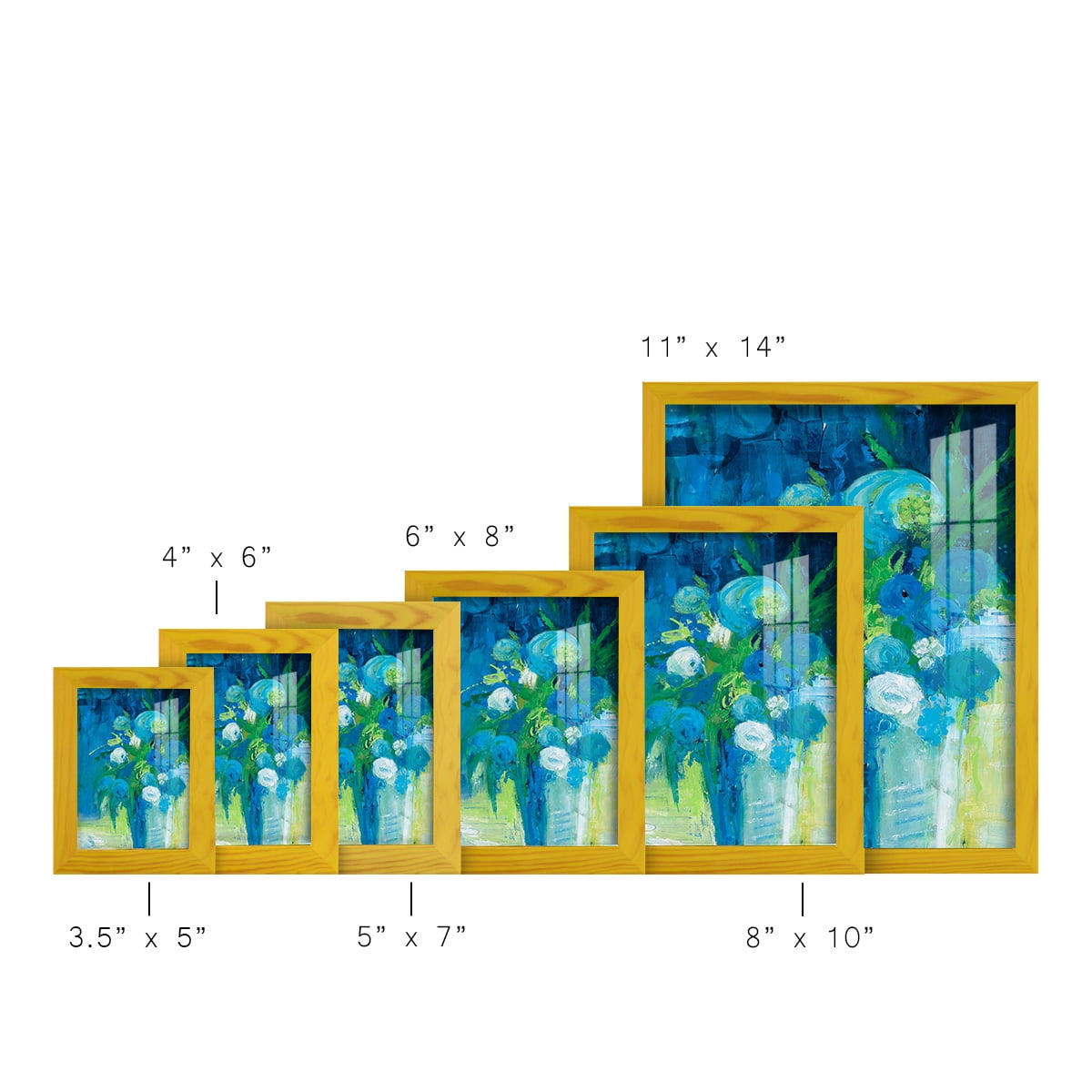 Literal Imaginings -Framed Print w/glass-Sunflower Yellow