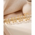 thumbnail image 7 of VEEDOFA Gold Plated Hoop Earrings for Women,Lightweight Hypoallergenic 14K Gold Plated Post CZ Rhinestone Hoops, 7 of 7