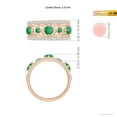 thumbnail image 5 of ANGARA Natural Art Deco Inspired Graduated Emerald and Diamond Ring in 14K Rose Gold for Women (Size-3.8mm) | May Birthstone, Birthday, Anniversary, Jewelry Gift for Women | Natural Emerald Ring, 5 of 9