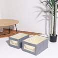 thumbnail image 7 of Unique Bargains Fabric Storage Bin 1 Pack Collapsible Storage Basket for Organizing Grey, 7 of 7