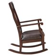 thumbnail image 4 of ACME Raina Chaise à Bascule en Bois avec Coussin Brun et Noyer, 4 of 7